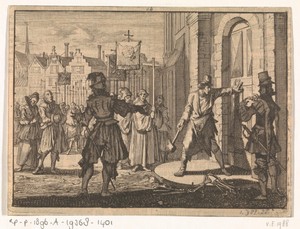 Deur van de hervormde kerk te Wesel wordt met geweld geopend, 1628
