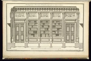Developpement et Décoration de Lambris propre pour un Cabinet de Livres