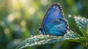 Dewdrop Blue Butterfly