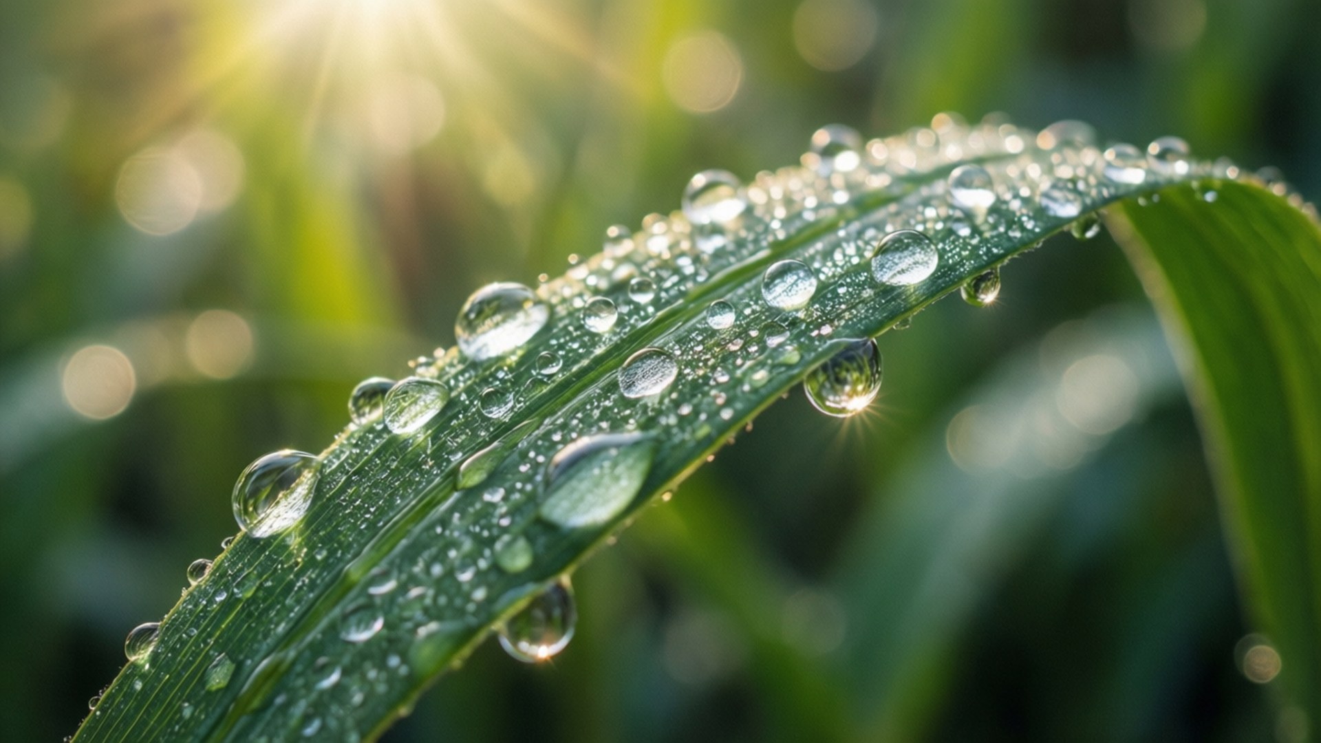 Dewdrop Green Leaf by Wallpapers.art Studio