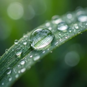 Dewdrop Leaf Macro