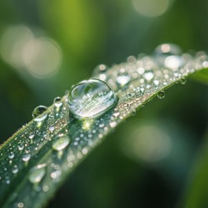 Dewdrop Leaf Macro