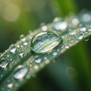 Dewdrop Leaf Macro