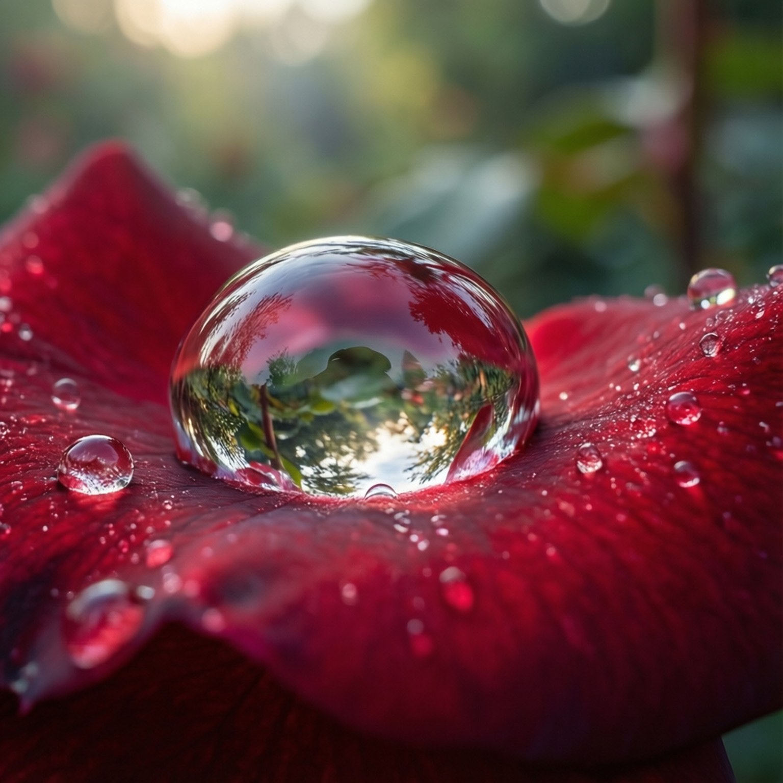 Dewdrop on Rose by Wallpapers.art Studio