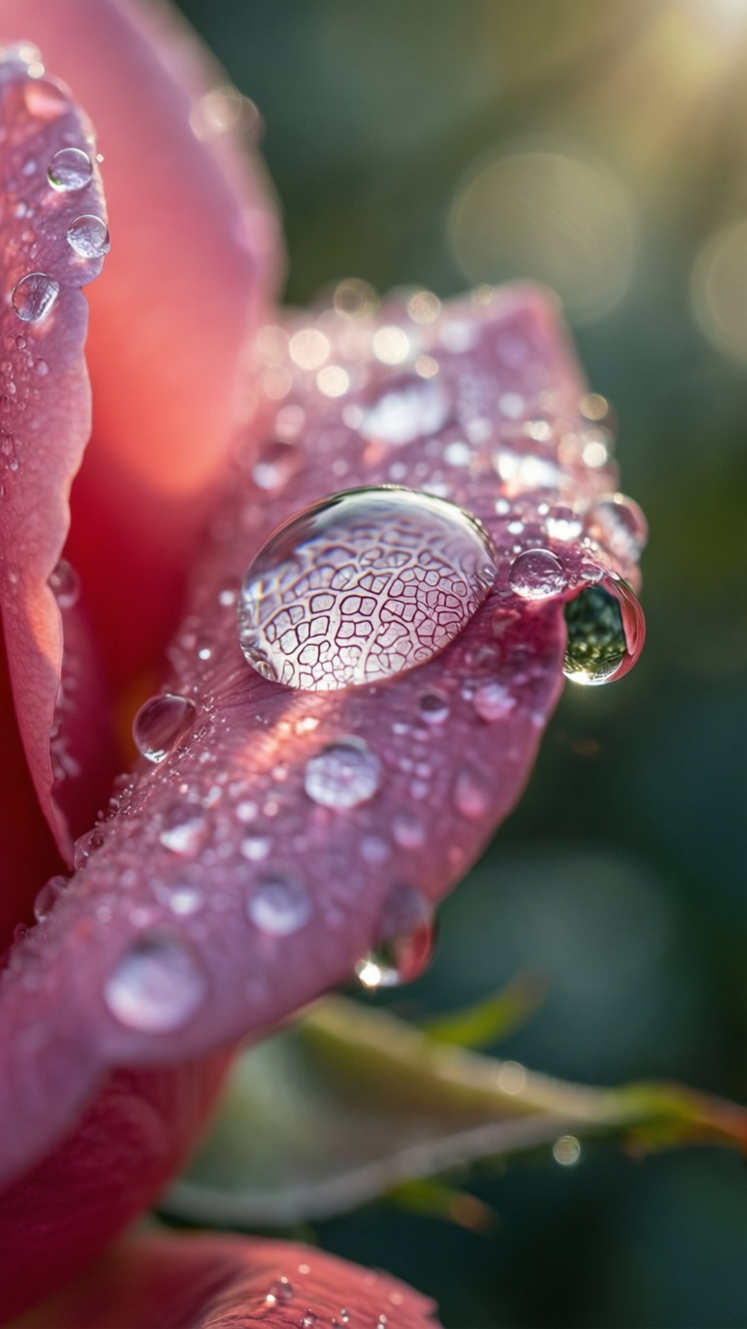 Dewdrop Rose Macro by Wallpapers.art Studio