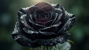 Dewy Black Rose Macro