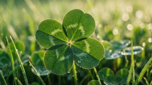 Dewy Clover Close-up