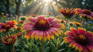 Dewy Flower Garden