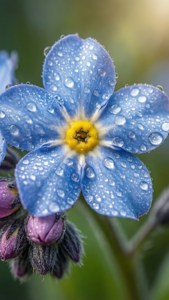 Dewy Forget-Me-Not Macro