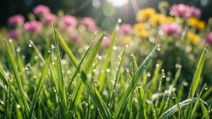Dewy Grass Macro