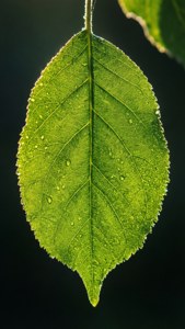 Dewy Green Leaf