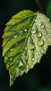 Dewy Green Leaf