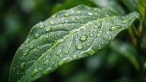 Dewy Leaf Macro