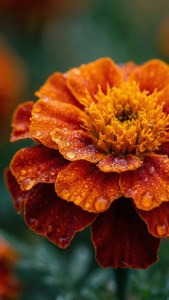 Dewy Marigold Macro