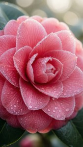 Dewy Pink Camellia