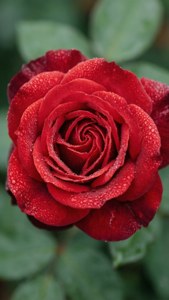Dewy Red Rose