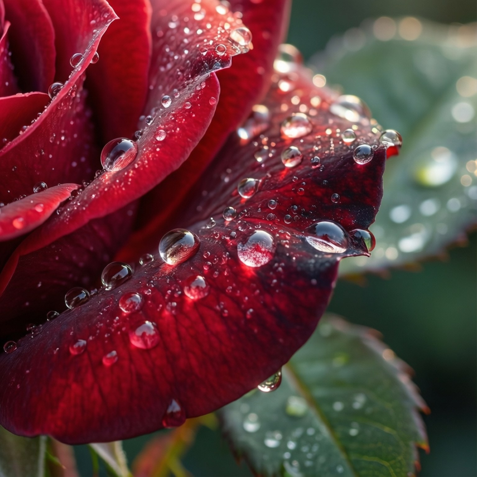 Dewy Rose Macro by Wallpapers.art Studio