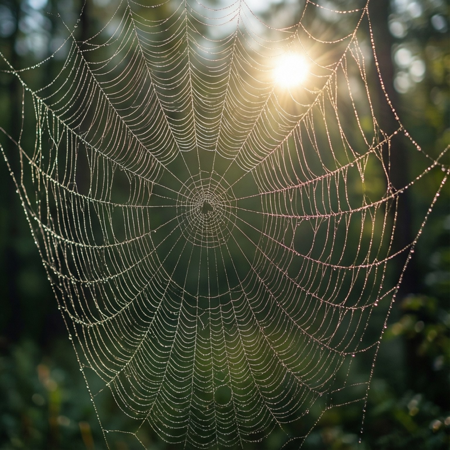 Dewy Spider Web by Wallpapers.art Studio