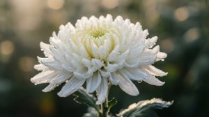 Dewy White Chrysanthemum