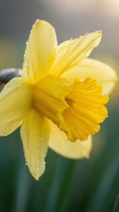 Dewy Yellow Daffodil
