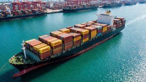 DHL Cargo Ship Aerial
