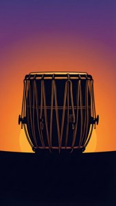 Dhol Sunset Silhouette