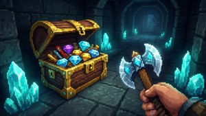 Diamond Axe in Chest