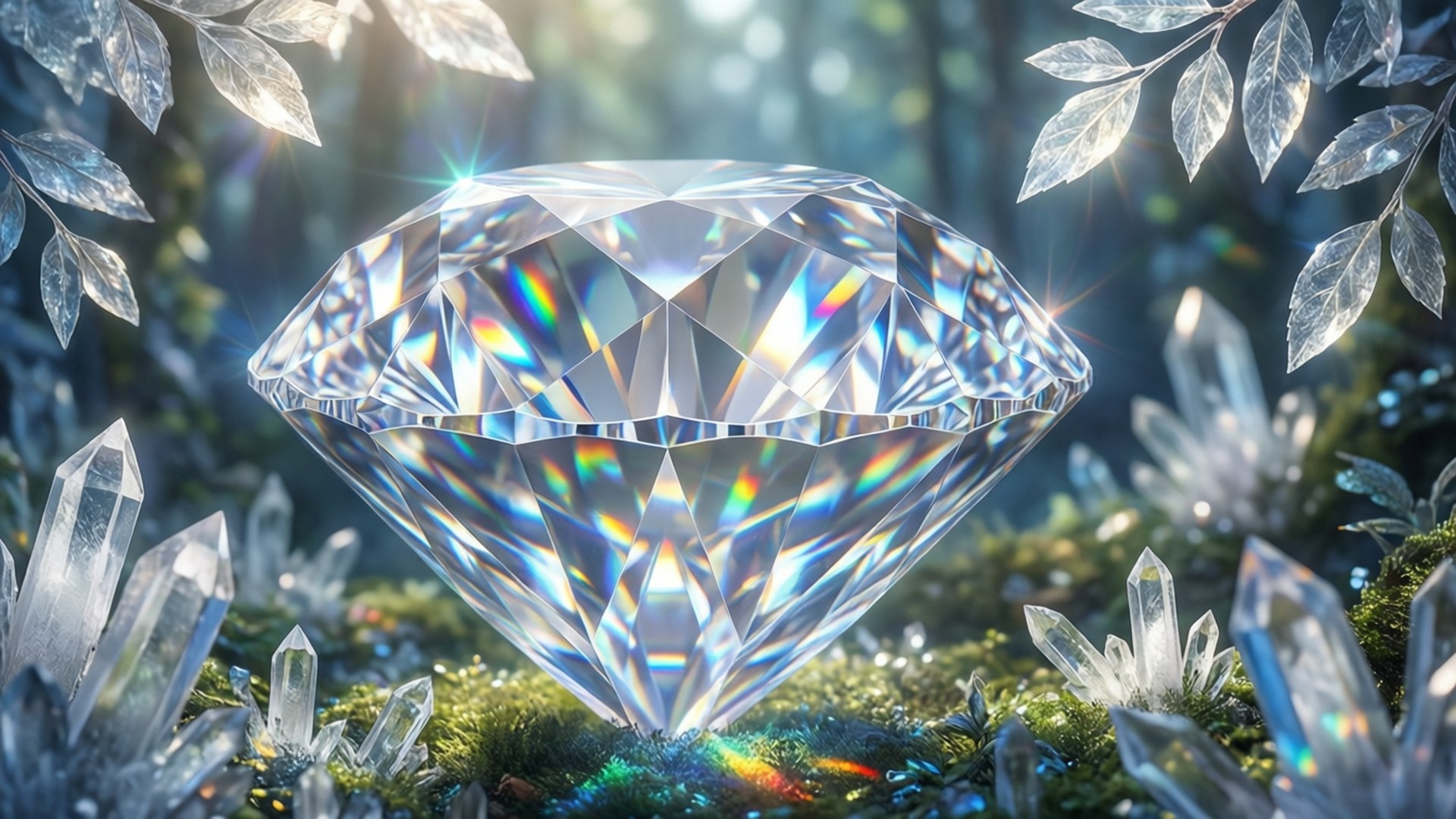 Diamond in Crystal Forest by Wallpapers.art Studio