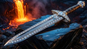 Diamond Sword and Lava