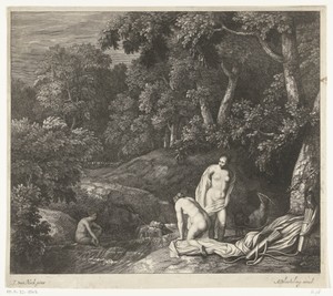 Diana en haar nimfen, badend in een rivier