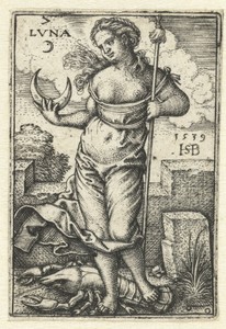 Diana (Luna) met sterrenbeeld Kreeft