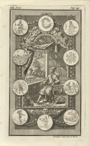 Dichter in zijn bibliotheek