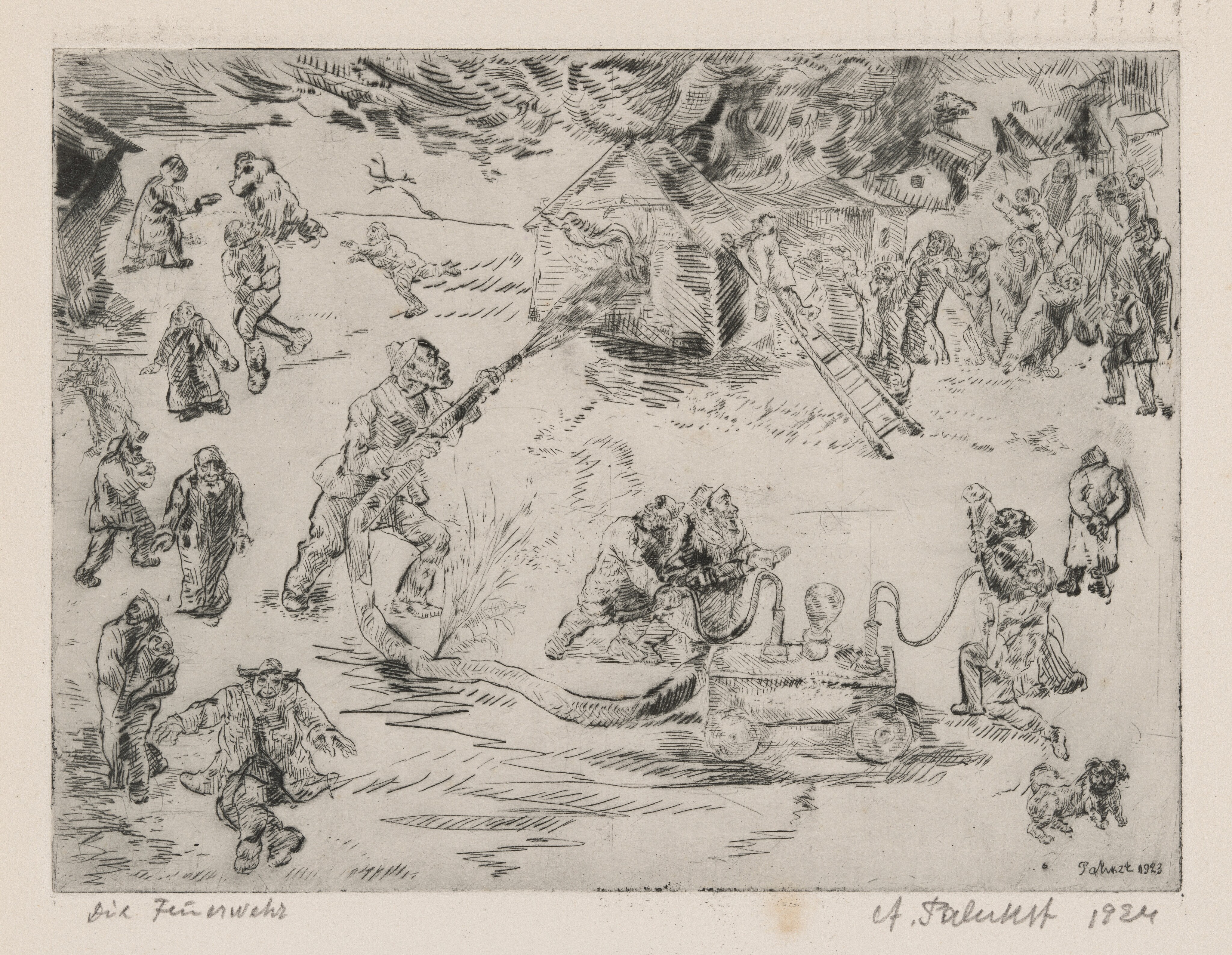 Die Feuerwehr by Abraham Palukst