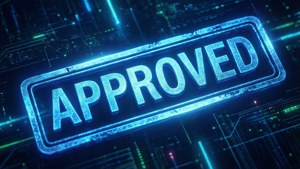 Digital Blue Approval Stamp