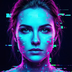 Digital Glitch Face