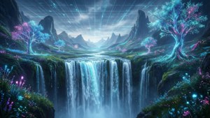 Digital Waterfall Valley