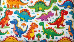 Dino Kids Bed Sheet