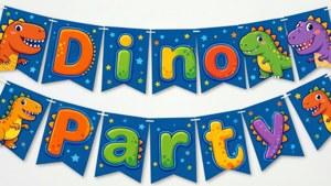 Dinosaur Party Banner for Kids