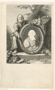 Diogenes bij een portret van André-Hercule de Fleury