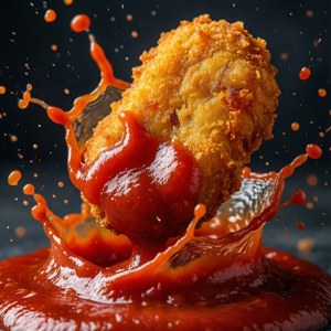 Dipping Dino Nugget