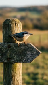 Direction Sign Titmouse
