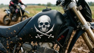 Dirt Bike Skull Tank