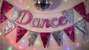 Disco Glitter Party Banner