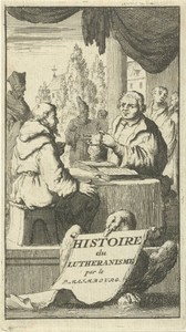 Discussie tussen Luther en een monnik