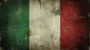 Distressed Italian Flag Grunge