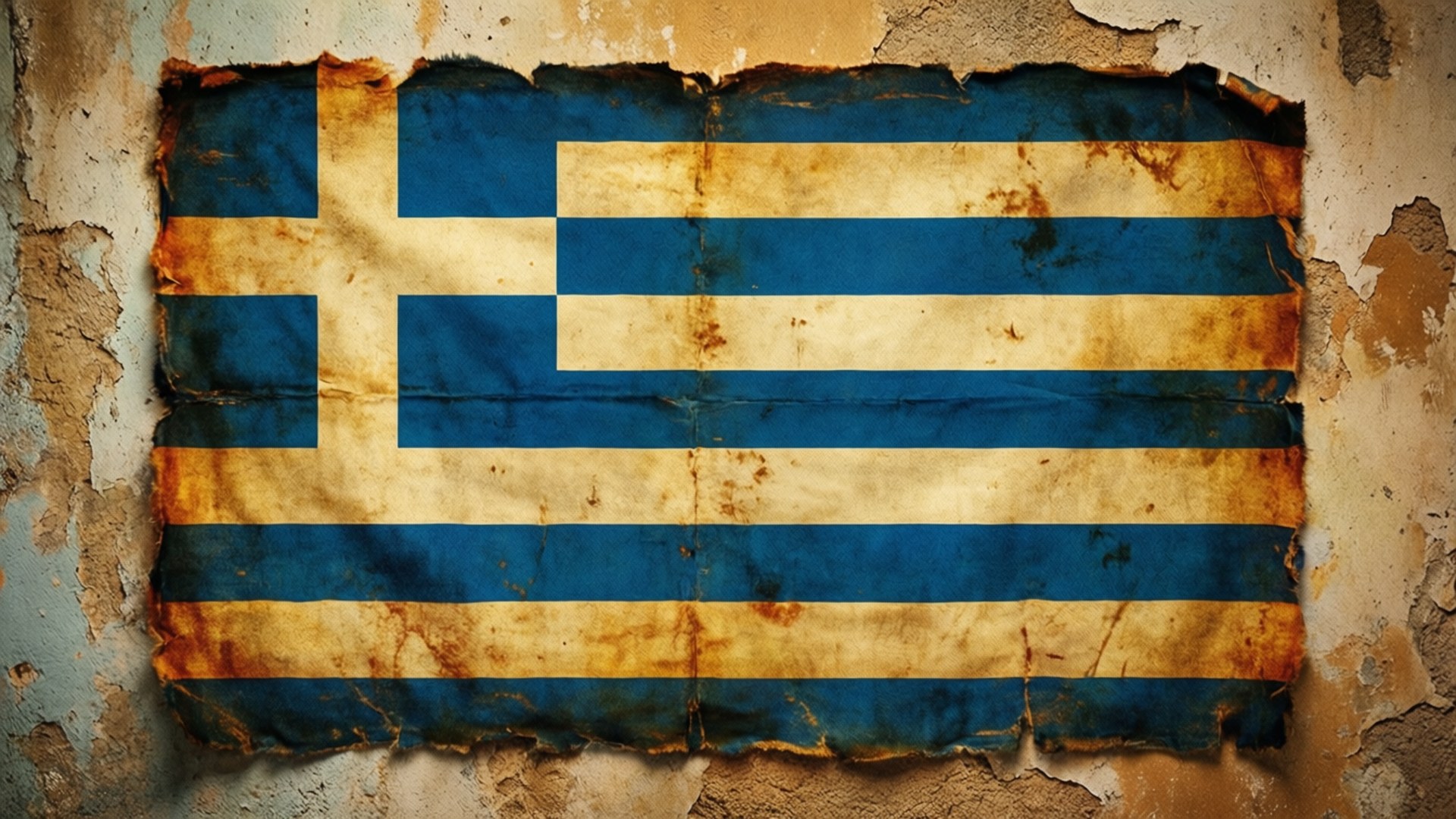 Distressed Vintage Flag by Wallpapers.art Studio