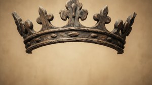 Distressed Wooden Crown