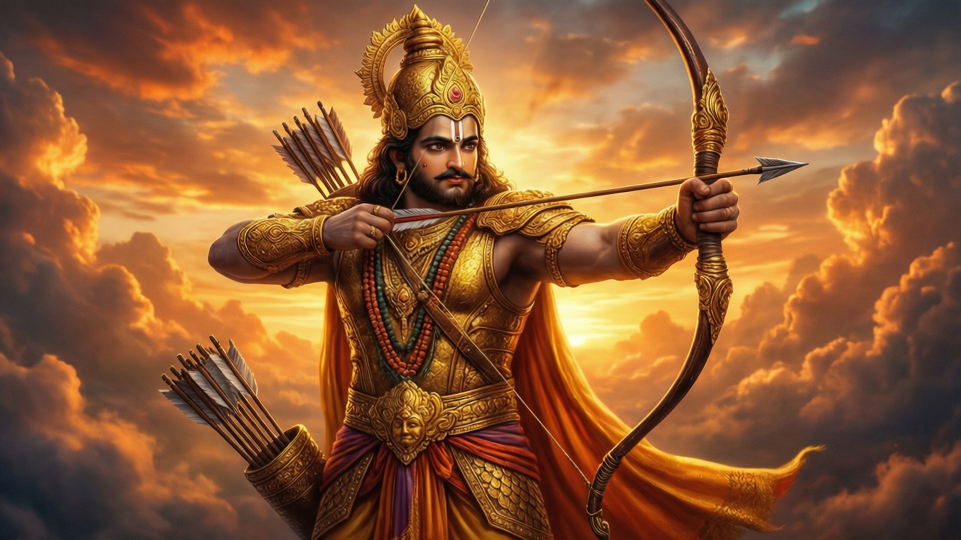 Divine Archer at Dusk by Wallpapers.art Studio