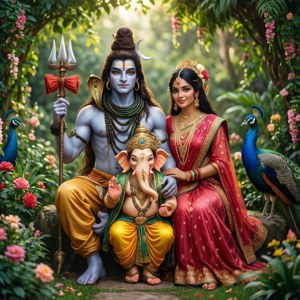 Divine Family in Garden