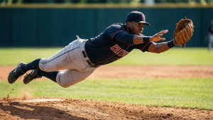 Diving Defensive Play